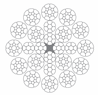 24x17 non rotating and compacted hoist rope construction